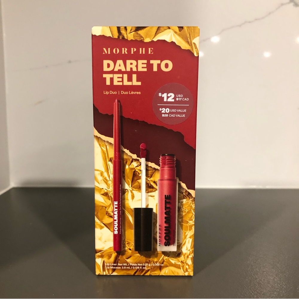 $10 add-on Morphe Dare To Tell Lip Duo